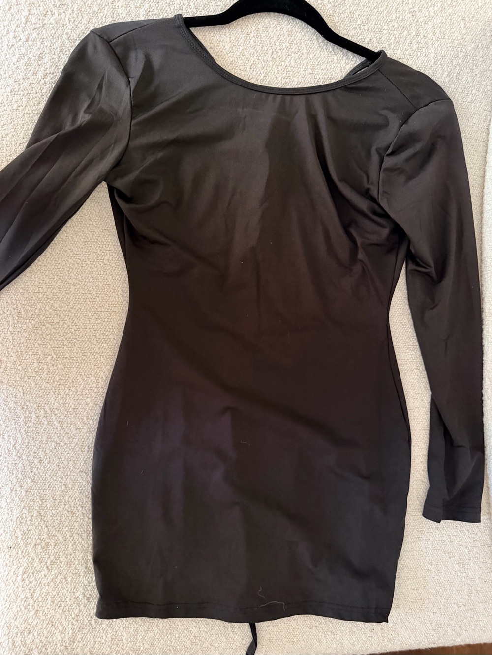 Classic Long-Sleeve Black Bodycon Dress - Women